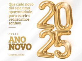 como fazer um cartão mensagem de ano novo 2025 no canva