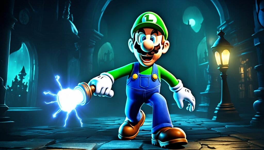 Luigi em exploração no jogo Luigi’s Mansion 2 hd