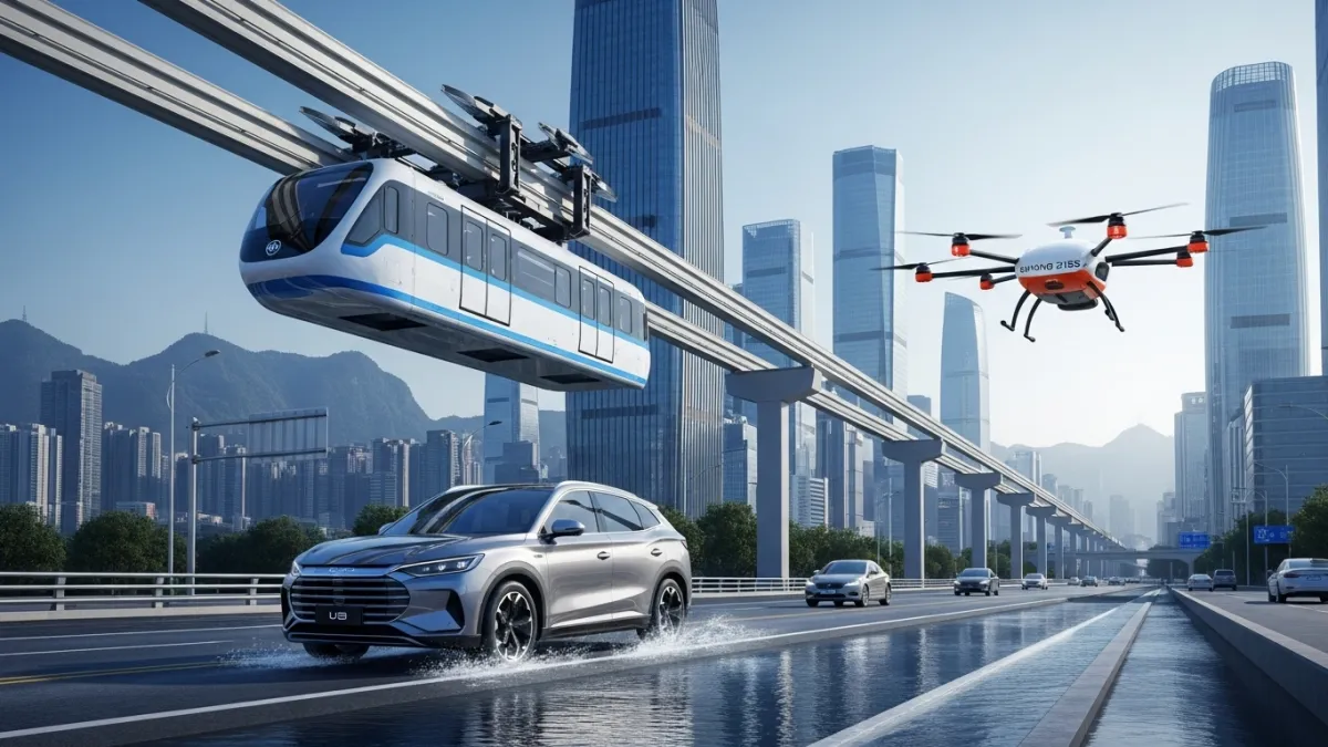 China: O Futuro do Transporte Já Chegou - Conheça as 7 Inovações Mais Impressionantes 1 China: O Futuro do Transporte Já Chegou