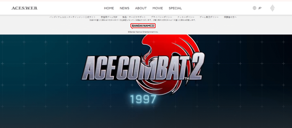 Novo site oficial da franquia Ace Combat