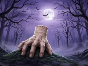 mãozinha-addams-em-cima-de-monte-de-terra-ambiente-terror