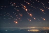 imagem da chuva de meteoros na terra