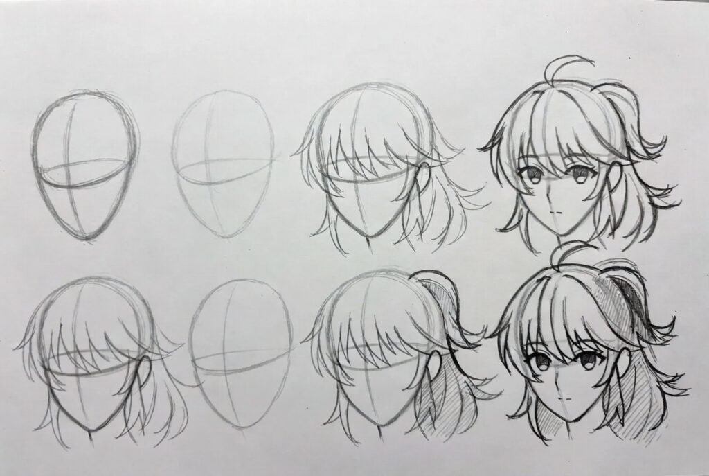 Como Fazer Desenho De Animes Feminino: Dicas Práticas 6 desenhando cabelos estilizados anime