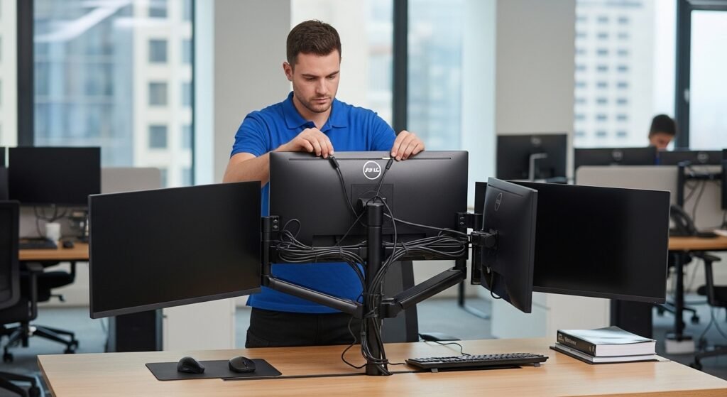 usar três monitores no seu pc