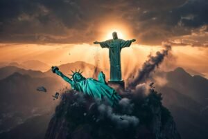 Cristo Redentor vs Estátua da Liberdade: Vídeo IA da Embaixada do Irã viraliza e divide o Brasil