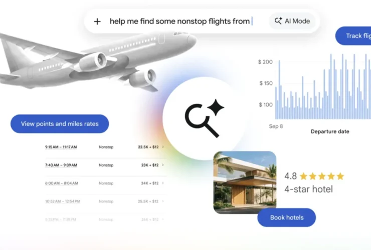 google lança recursos de inteligência artificial na busca para simplificar reservas de viagens