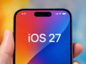 renderização conceitual de um apple watch series 12 ou ultra 4 exibindo a interface do watchos 27 com novas funcionalidades.